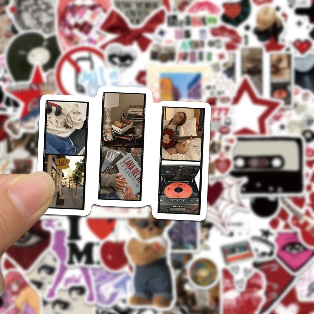 50pcs Cool Downtown Y2K Girls Stickers Trend Cartoon Decals Decoration DIY Skateboard Laptop Phone Bike Graffiti Kids Toys