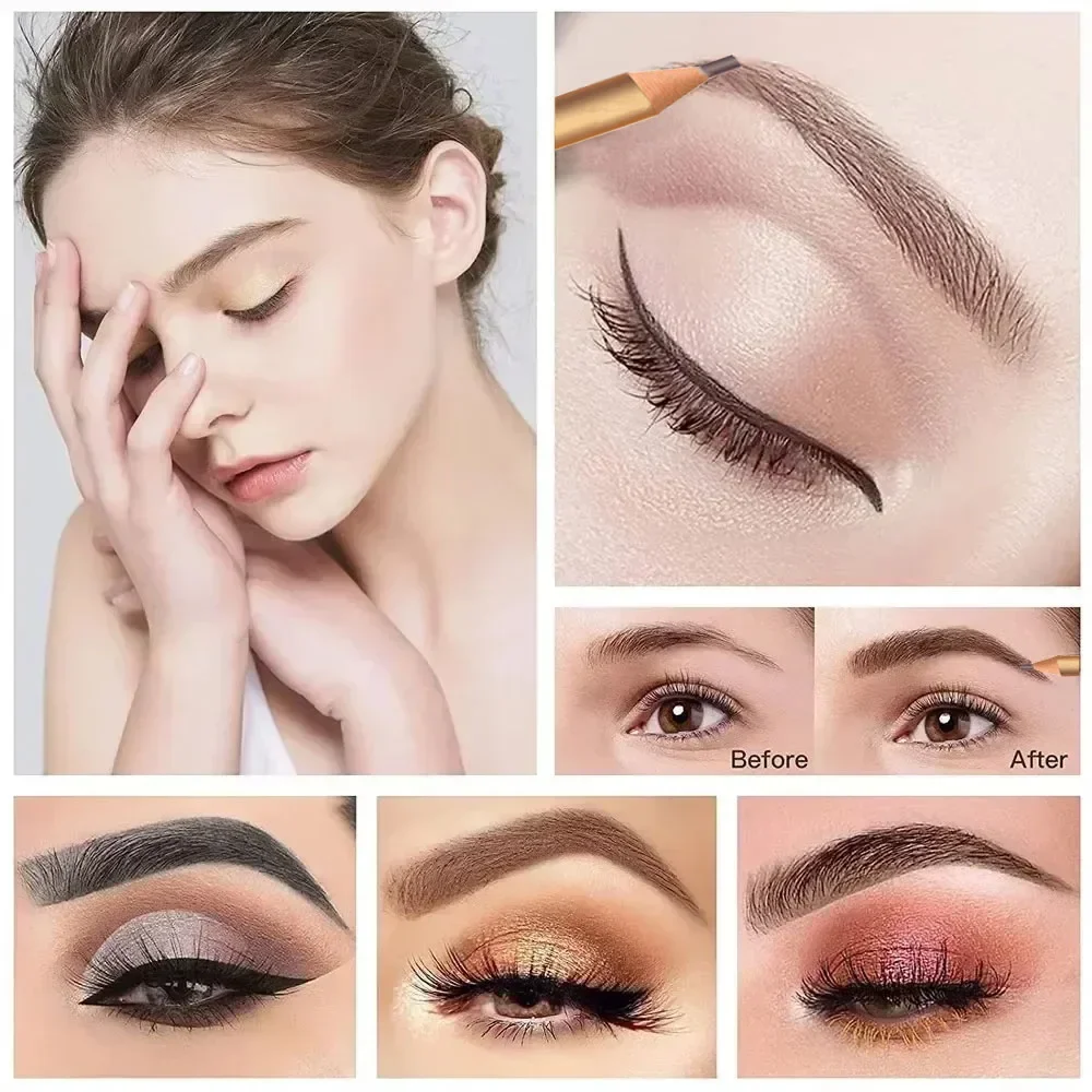 Nieuwe professionele microblading potlood permanente wenkbrauwpotlood tattoo waterdichte kunst tint make-up wenkbrauw pen versterkers cosmetische