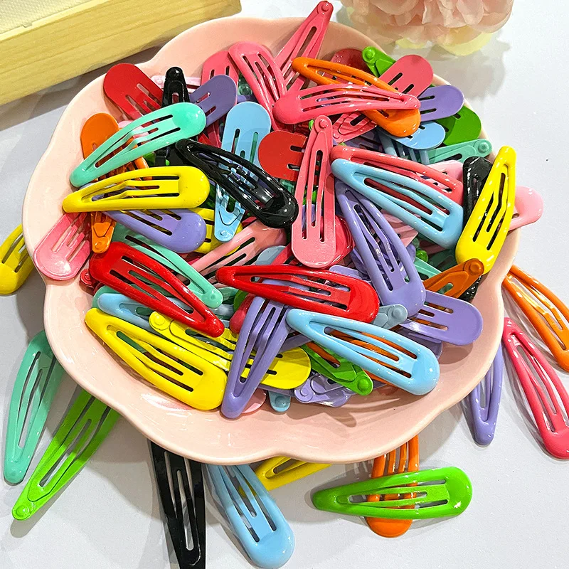 10/20/30pcs Colorful Plastic Hair Clips for Women Girl Daily Use Bangs Clips Cute Minimalist Design Solid Color Hair Accessories