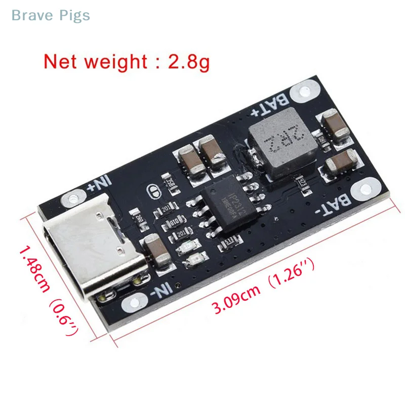 Type-C USB 5V 3A 3.7V 18650 Lithium Li-ion Battery Charging Board Charger Module