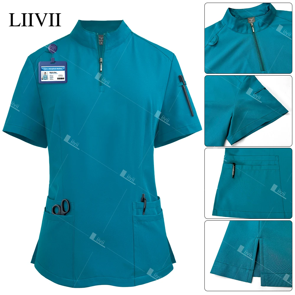 

Multicolor Beautician Work Clothes Hospital Medical Nurse Uniforms Women Scrubs Set Doctor Workwear Straight Leg Suits Wholesale