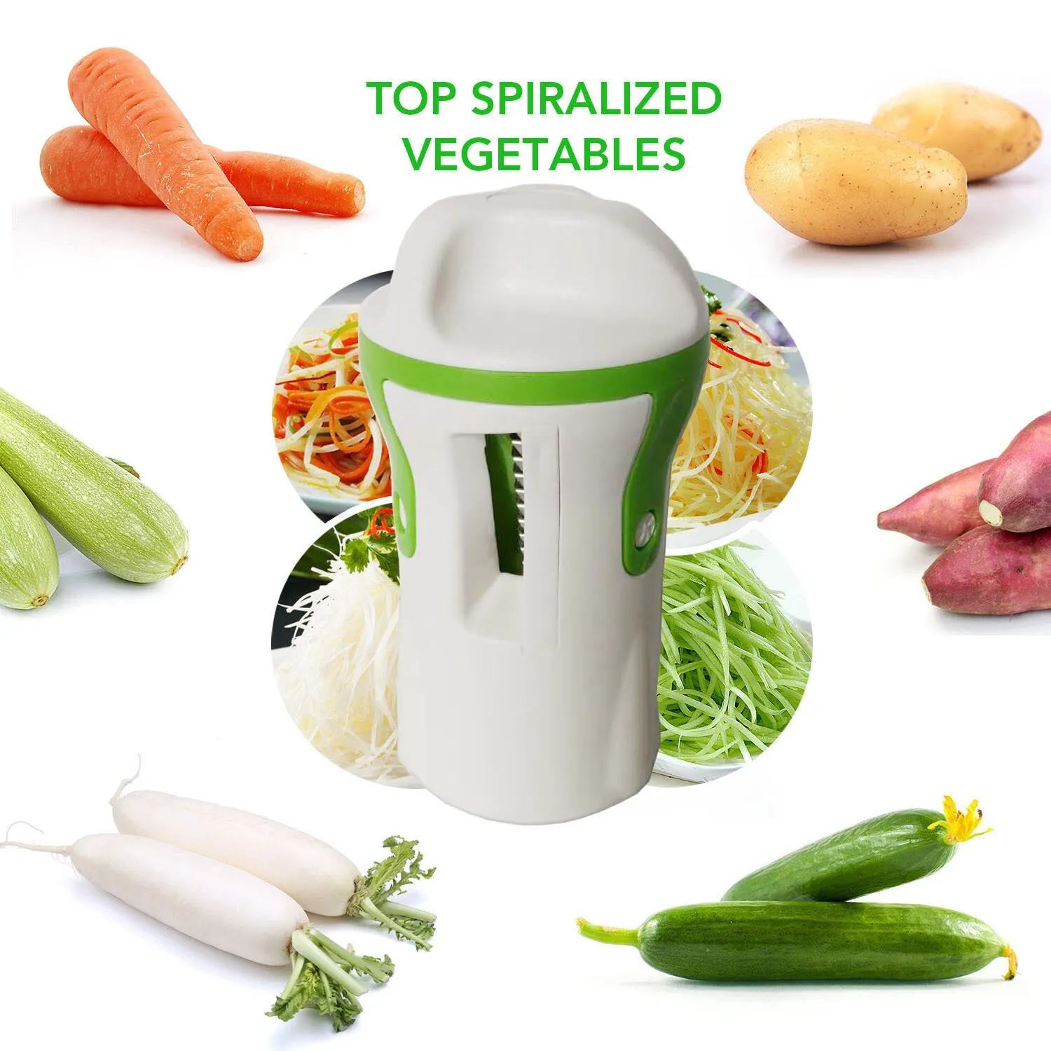 Coupe-légumes multifonctionnel RapDuty, spirale, trancheuse, courgettes, spaghetti, accessoires de cuisine, 1 pièce