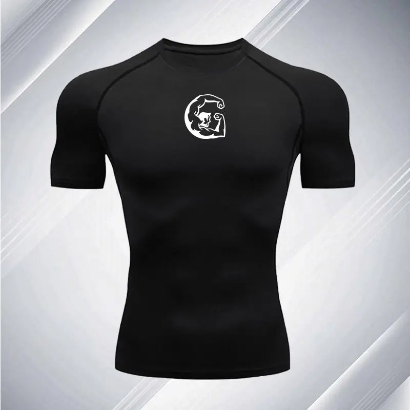 

Breathable Short-sleeved T-shirt Men's Summer Thin Breathable Round Neck Casual Sports Quick-drying Clothes Tight Short Sleeves
