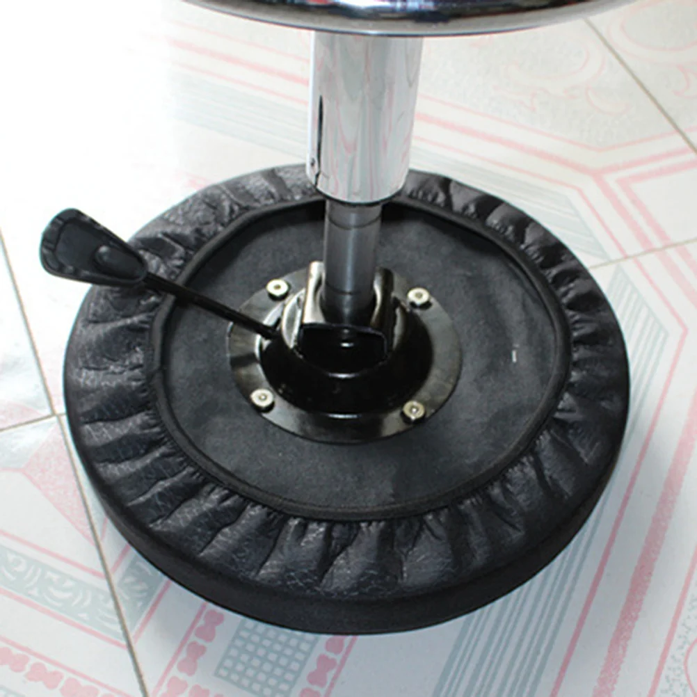 

Thick Elastic Round Stool Cover Black Cotton Polyester Chair Cushion Slip Resistant Seat Cover for Home Office
