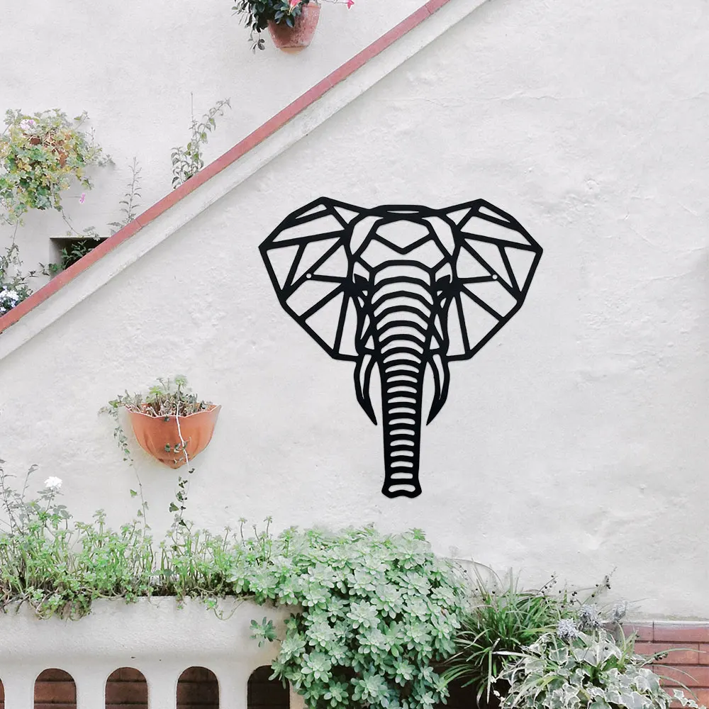 1pc Elephant Wall Decor, Metal Artwork, Scene Decoration, Room Decoration, Suitable for Home Outdoor Wall Decoration