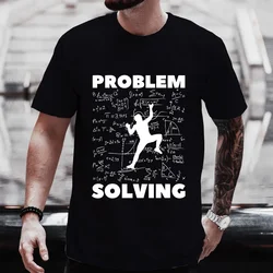 Rock Climbing T Shirt for Women Men Bouldering Tee Problem Solving Math Tshirts Sport Climber Gift T-shirt Short Sleeve Clothing