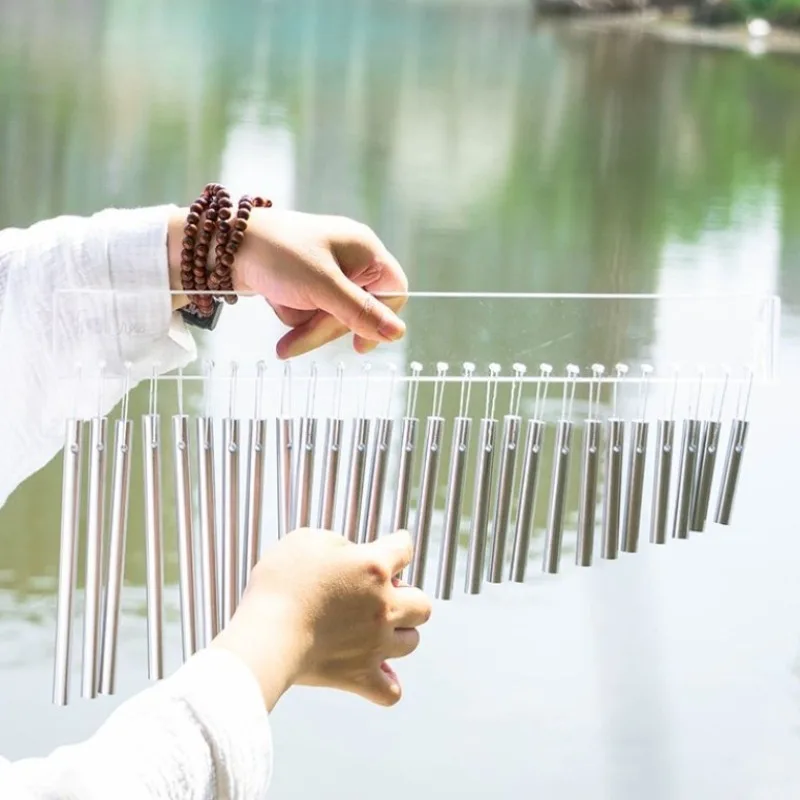 27 Tone Wind Chimes Hanging Aluminum Rods Wind Bell Sound Healing Handicraft Bells Percussion Meditation Musical Instruments