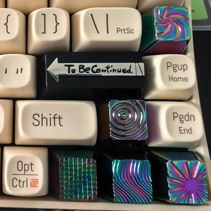 Colorful Mechanical Keycaps Custom Geometric Creation Series Zinc Aluminum Alloy Metal Personalized  Point Keycap MX Switch
