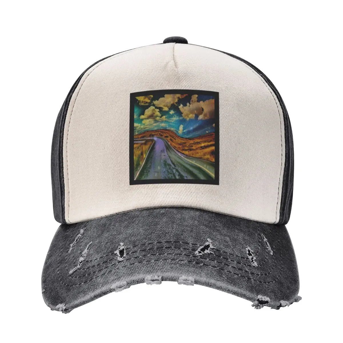 Trippy Roads Baseball Cap Snap Back Hat derby hat Icon Woman Men's