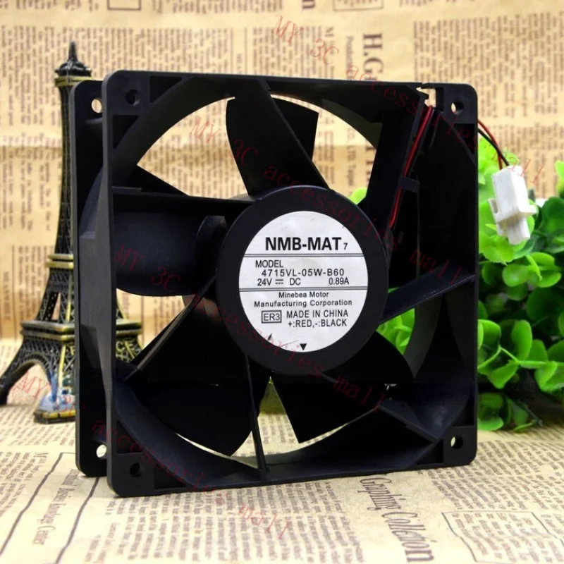 1pc FOR NMB 4715VL-05W-B60 24V 0.89A 12038 12cm 2-wire Inverter Cooling Fan