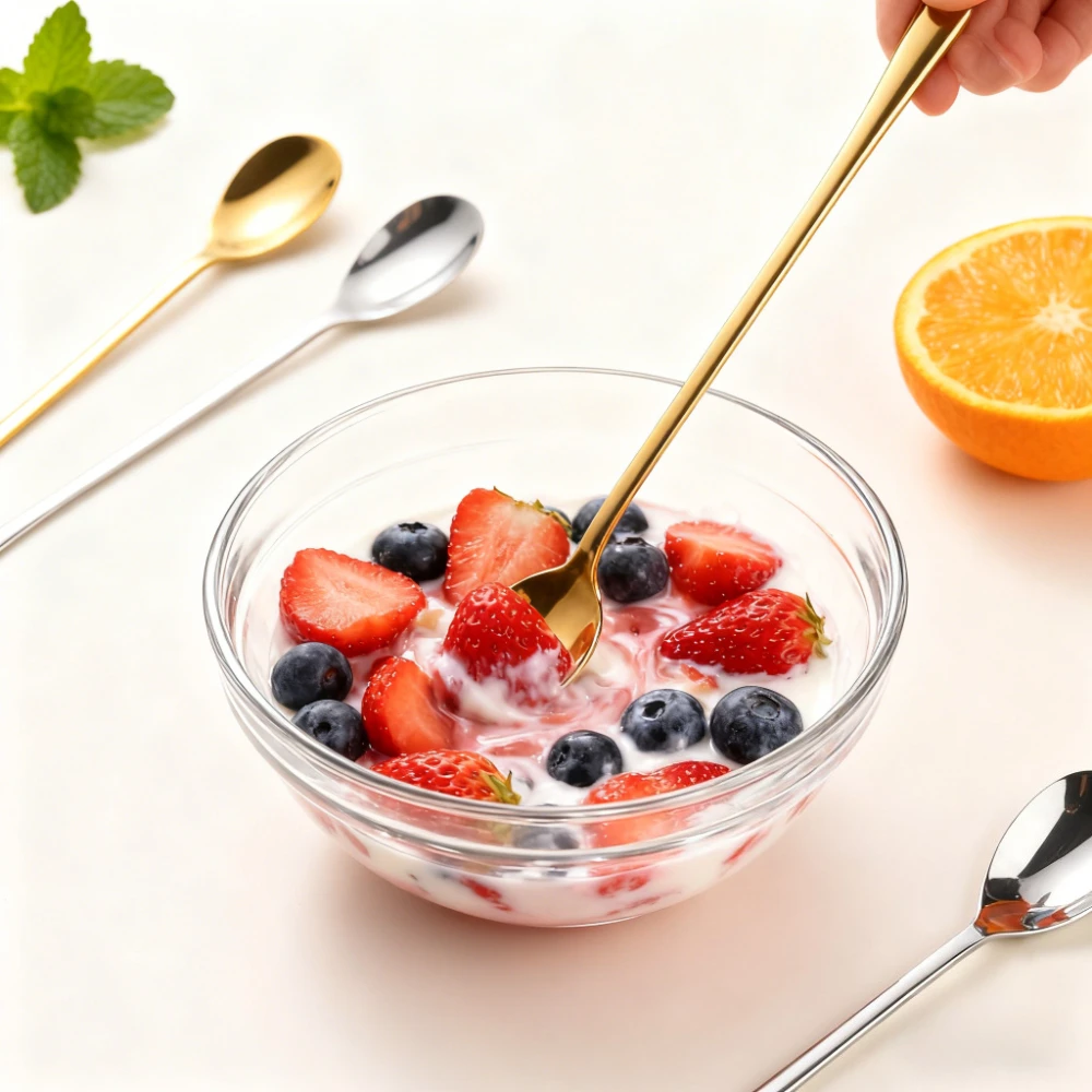 

3 шт., 28 см, ложка из нержавеющей стали с длинной ручкой для кофе, чая, молока, чая, меда, льда, смешивания напитков золотого и серебряного цвета