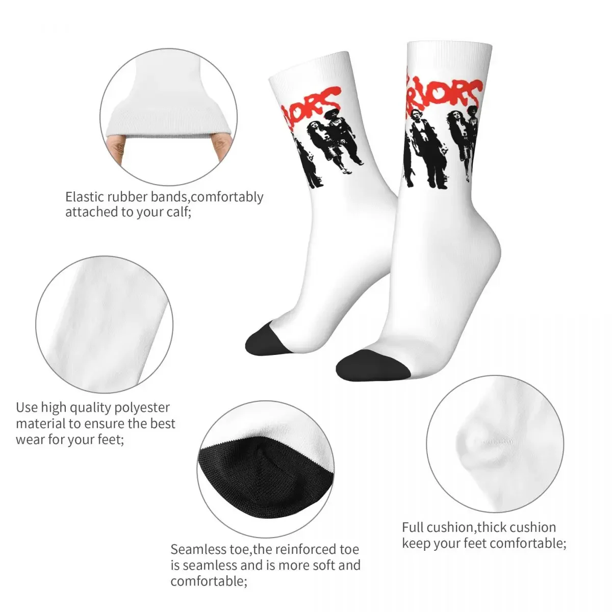 Fashion Male Men Socks Casual The Warriors Gang Sock Hip Hop Male Sport Women's Socks Spring Summer Autumn Winter