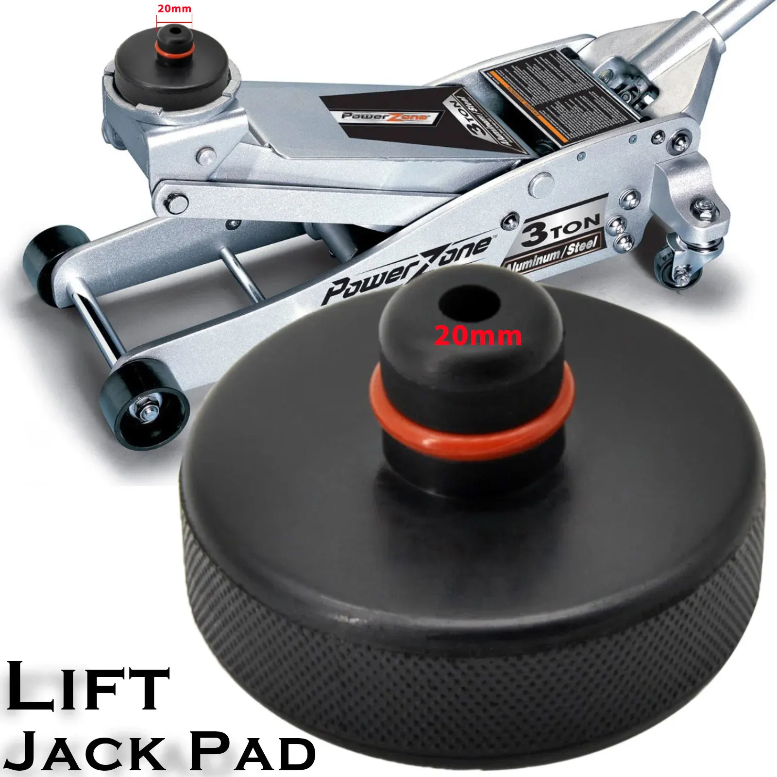 Cuscinetti Jack in gomma da 20mm per Tesla Model Y (adatti solo per punti jack da 20mm)