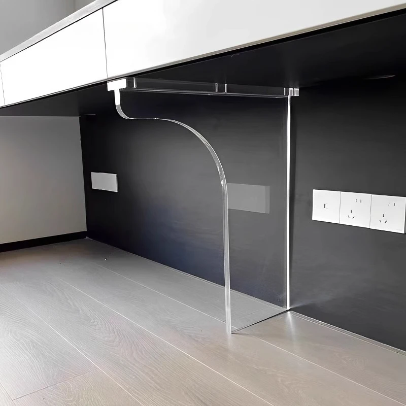 

Transparent table legs custom 7-shaped curved suspended desk legs support T-shaped one-shaped table feet