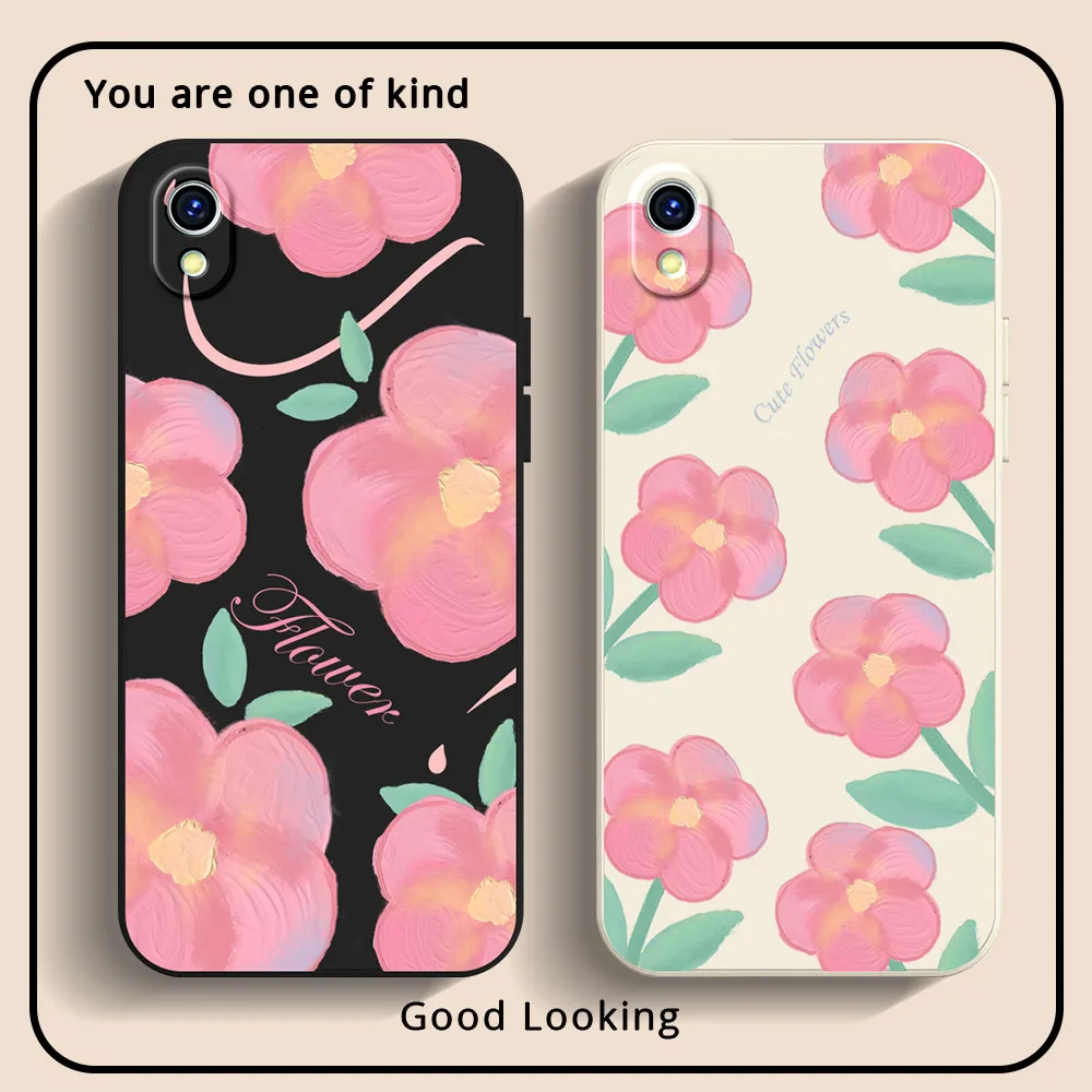 For Vivo 1820 1906 1904 1811 1907 1940 1941 1801 1807 1804 1818 1724 1606 1608 Phone Case Soft Silicone Shockproof Cover Flower