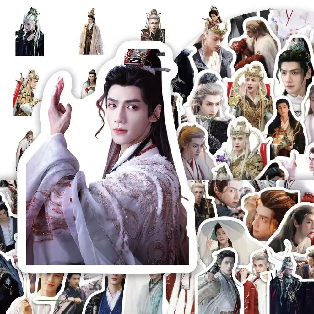 60PCS Luo Yunxi Cosplay Figure Stickers Tang Lici Whispers of Fate Cute Cartoon Label Sticker For Laptop Phone Luggage