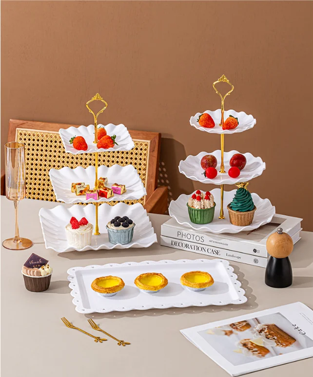 Dessert Display Rack for Birthday Cake Wedding Snacks Dim Sum Tea Break Afternoon Tea Table Decoration Portable Stand Organizer