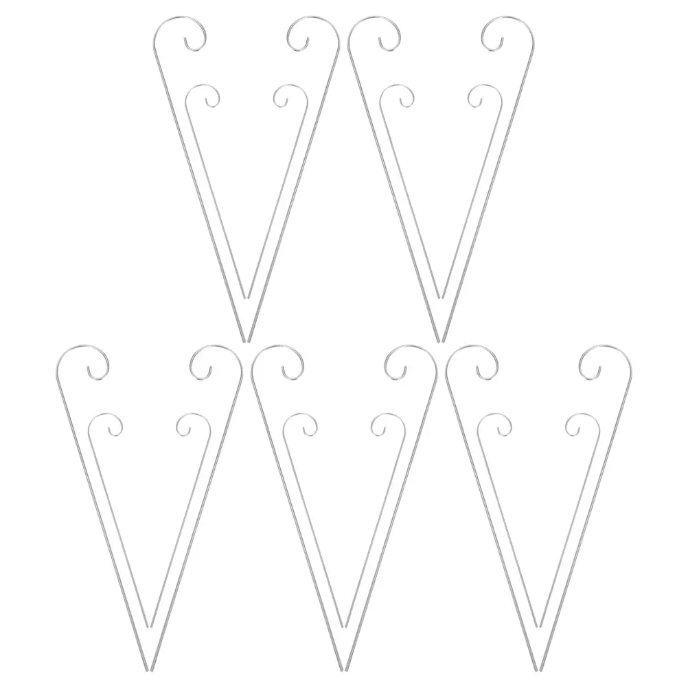 20pcs Durable Metal Garden Hooks Curled Tip Stakes Plant Labels Balcony Markers Outdoor Hangers Container Signs