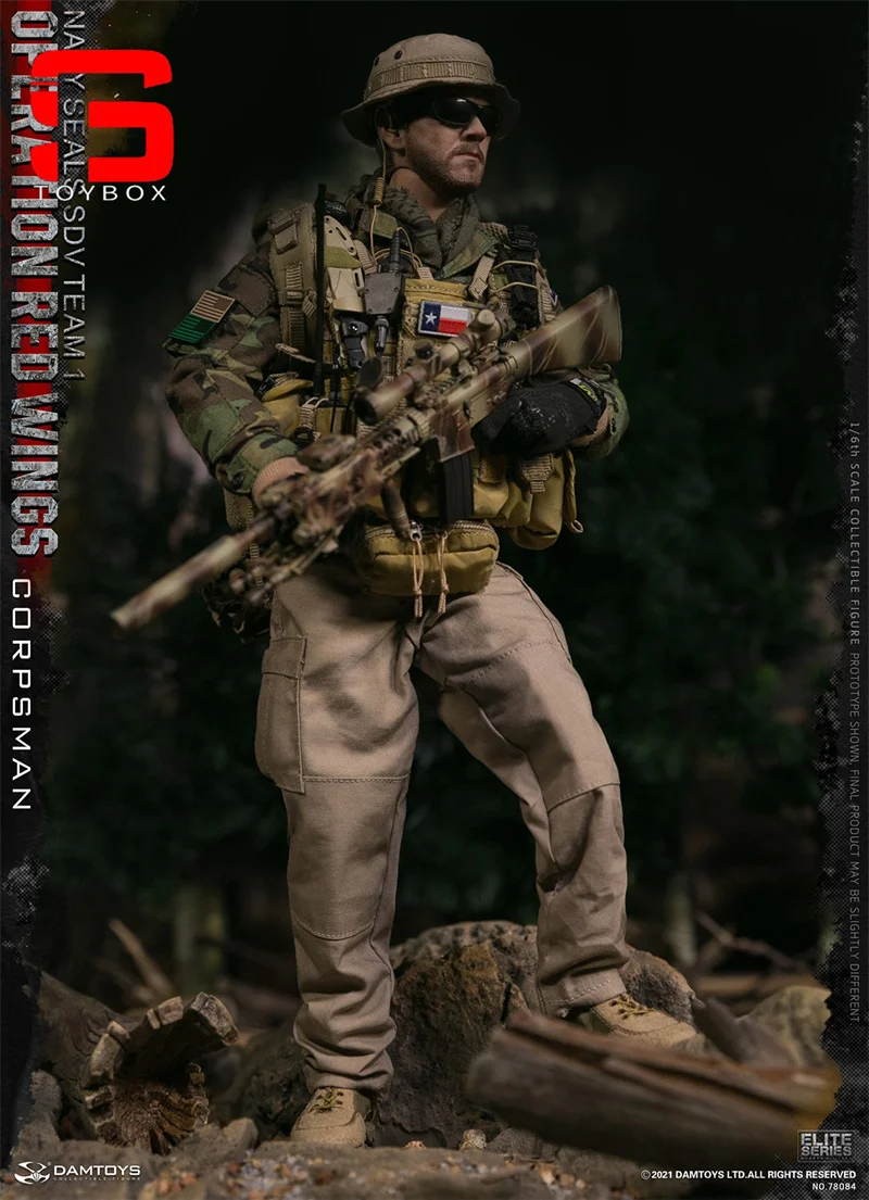 DAMTOYS-Ensemble complet de figurines d'action, jouet à collectionner, soldat masculin Corpsman, beurre, opération Red Wings 1, 78084, 1/6