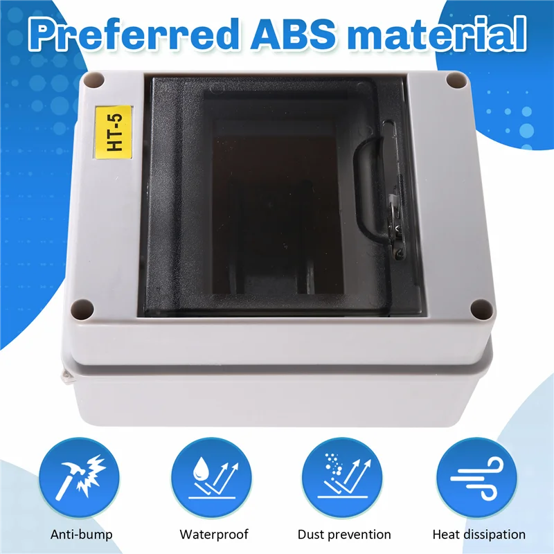 

A010 HT Series Junction Box 5WAY PC IP65 Waterproof Distribution Box Outdoor Plastic Electrical Forcircuit Breaker Withlock