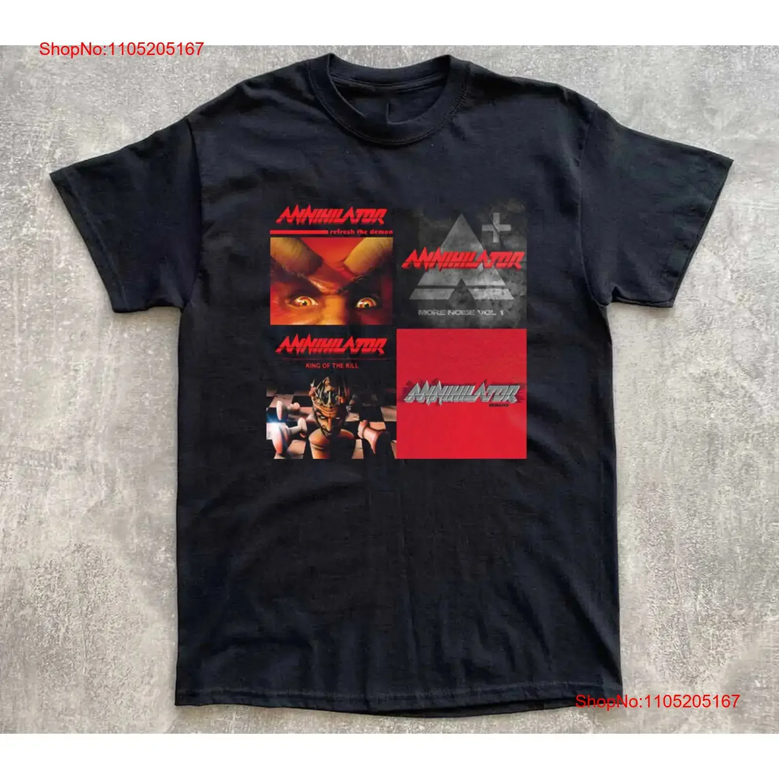 RARE Annihilator Band Tour 2025 Black Cotton All size S 5XL T shirt OM33 vintage Washed graphic Casual Stretched Unisex