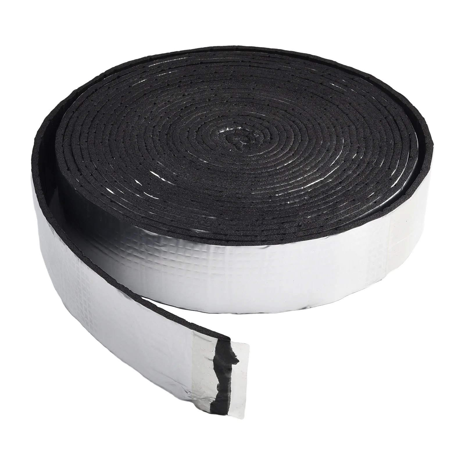 32.8 Ft Outdoor Pipe Insulation Tape 2 In Wide 0.2 In Thick Rubber Plastic Foam with Aluminum Foil for Year Round Protection