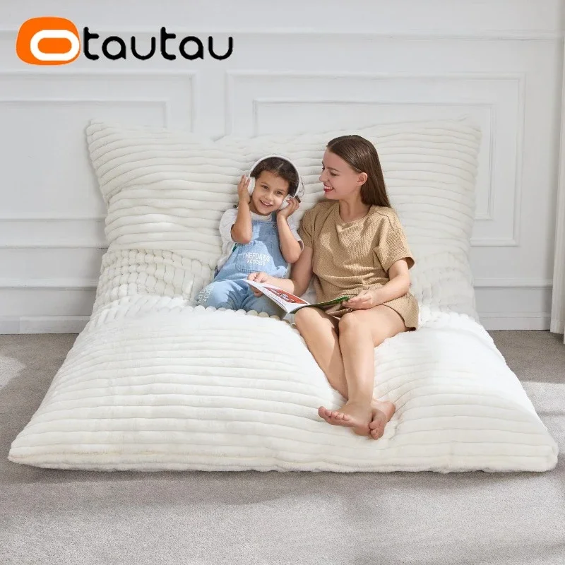 OTAUTAU 140x180 سنتيمتر سميكة لينة فو الفراء كيس فول غطاء وسادة DD190 【لا حشو في الداخل! تحتاج إلى شراء حشو بنفسك!】