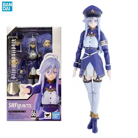100 % original Bandai SHFiguarts SHF 86 Eighty Six Vladilena Milize i lager Anime Actionfigurer modellleksaker 10 best sales 86 åttio animefigurer - №4