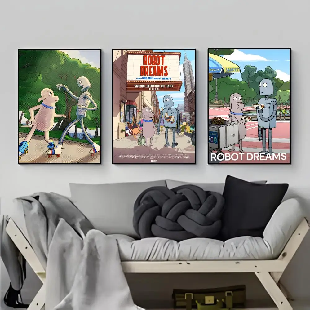 Movie Animation Robot Dreams Poster Elegant Indoor Artwork Design & Contemporary Home Decor