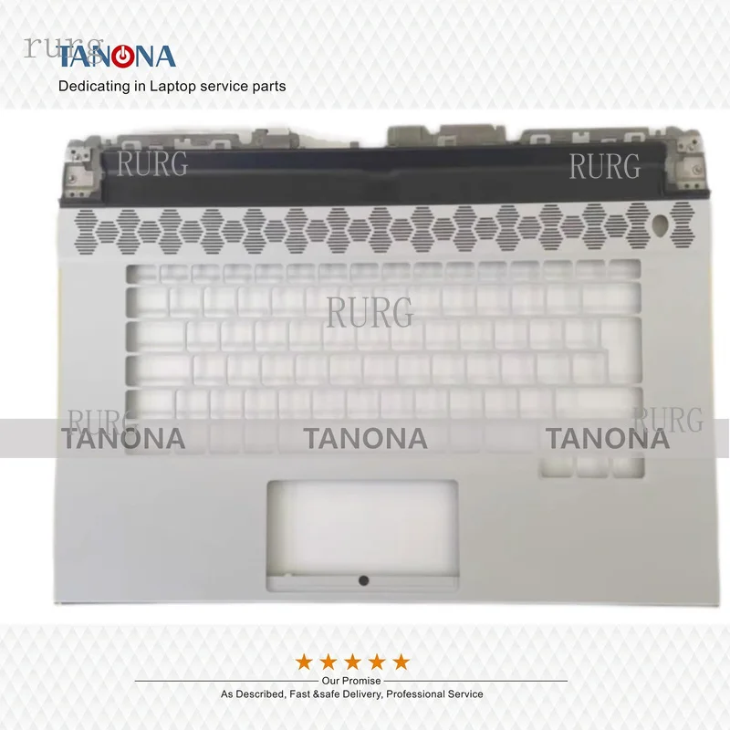 R+ Brand New, compatible with FOR Dell Alienware M15 R3 Palmrest Upper Case, protective cover, KB ring, 0923DN, white