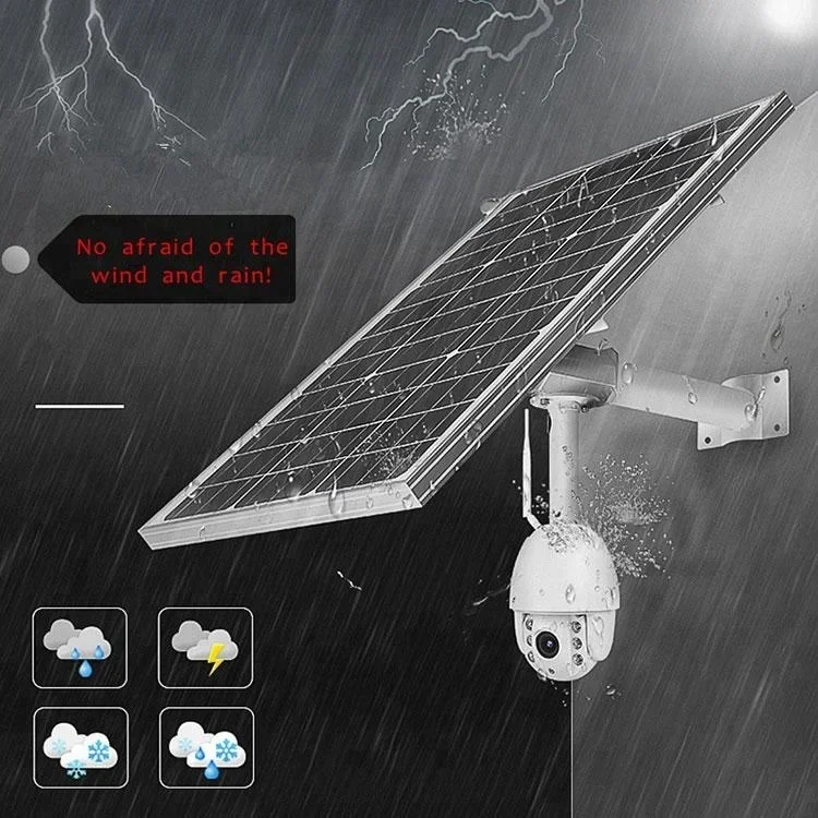 Industry Grade Outdoor PTZ 3G 4G Security CCTV Camera Solar Powered Wireless IP Camera for Remote Monitoring