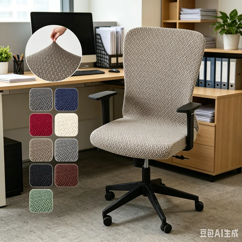 1PC T Jacquard Office Armchair Covers Elastic Computer Chair Slipcover Lift Rotating Gaming Chair Case Funda Silla Escritorio