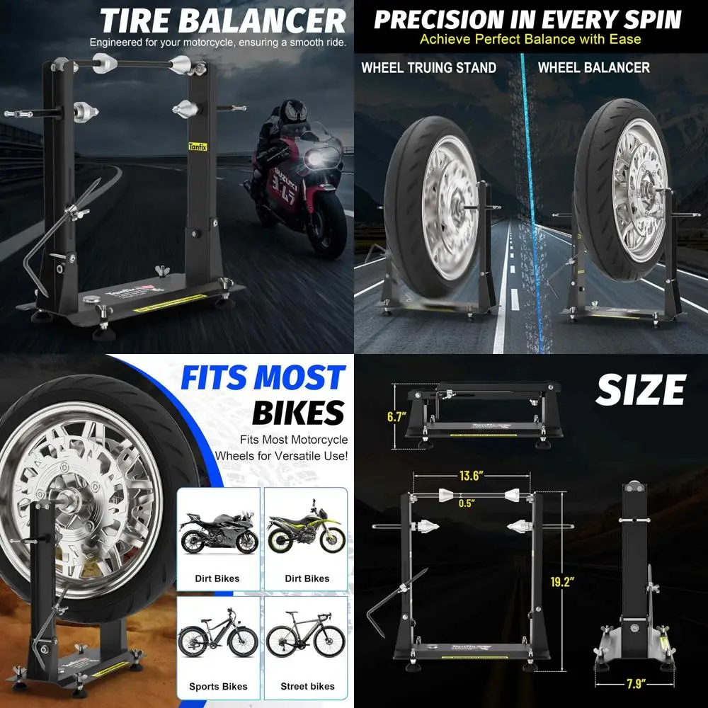 

Подставка для балансировки колес мотоцикла, сверхмощный одноосный инструмент для балансировки колес для статического и динамического выравнивания шин, балансир для Sp