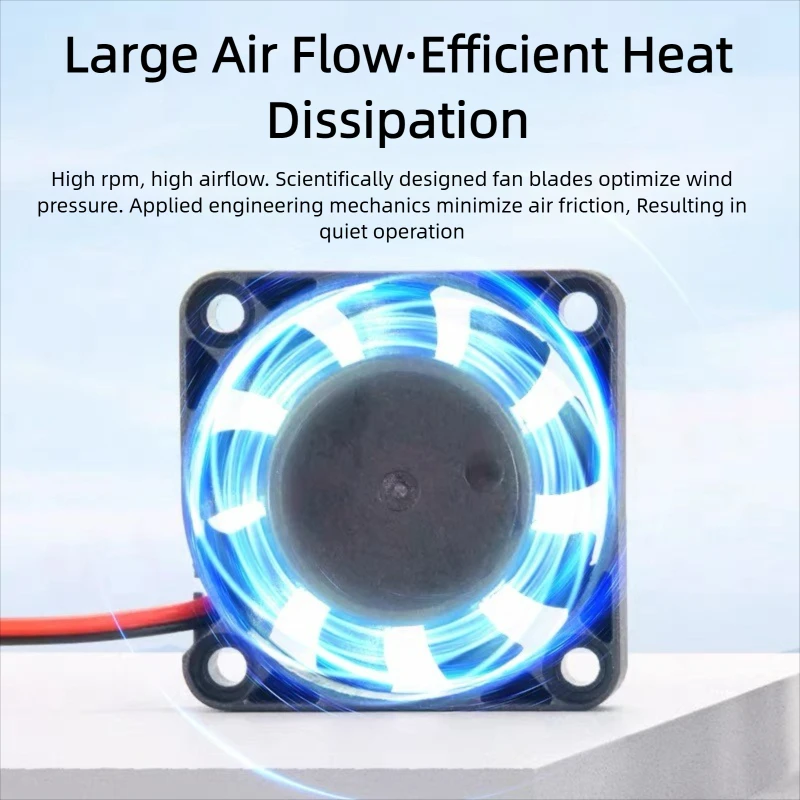 4010 5V 12V 24V DC Komputerowy Wentylator Chłodzący CPU Mini Wentylator 40MM 40x40x10mm Mały Wentylator Wyciągowy do Części Drukarek 3D 2pin 40x40x10mm — zdjęcie produktu 5