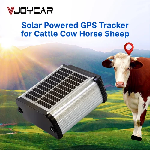 Vjoycar 2023 태양열 GPS 트래커, 가축 소 말 낙타 대형 동물용 배터리, 실시간 추적 GSM 암소 래스트리더, 신제품