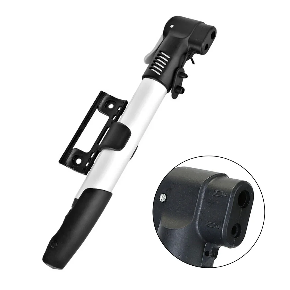 Bicycle Maintenance Hand Push Pump Inflatable Tool Effortless Operation Installation Bracket Included Aluminium Alloy Material