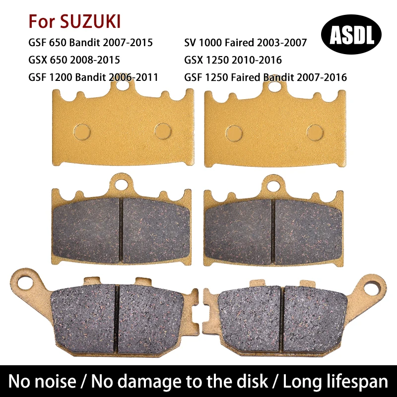 Front Rear Brake Pads For KAWASAKI KLZ1000 KLZ 1000 For SUZUKI SV1000 GSF650 GSX650 GXF1200 GSX1250 GSF GSX 650 1200 1250 Bandit