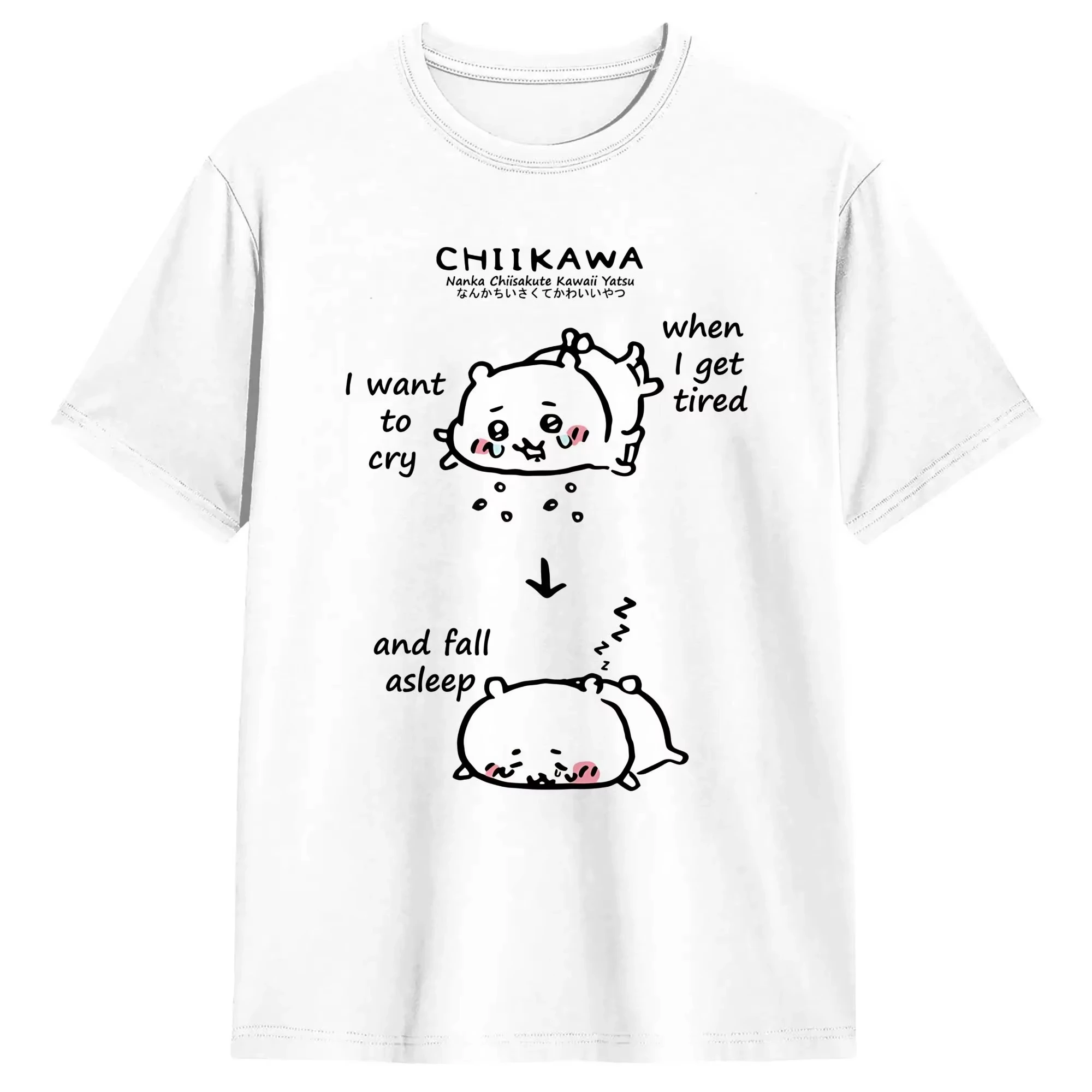 Chiikawa Cute Kawaii Anime Starry Tee Men's Women's Black Retro Cool Graphic Art Print Oversized Short Sleeve Streetwear Top