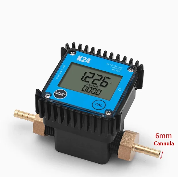 Cavitt High Precision Micro K24 Turbine Flowmeter 0.2-10 L/min 0.3% Accuracy Metal/PPS Oil Filling Fuel Dispenser Model