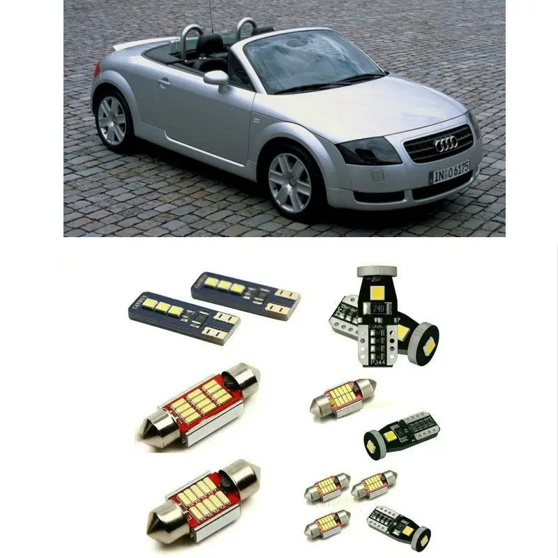 

8pc car accessories For audi TT roadster 8n9 cabrio LED Interior Dome Map Trunk Lights Kit Canbus White