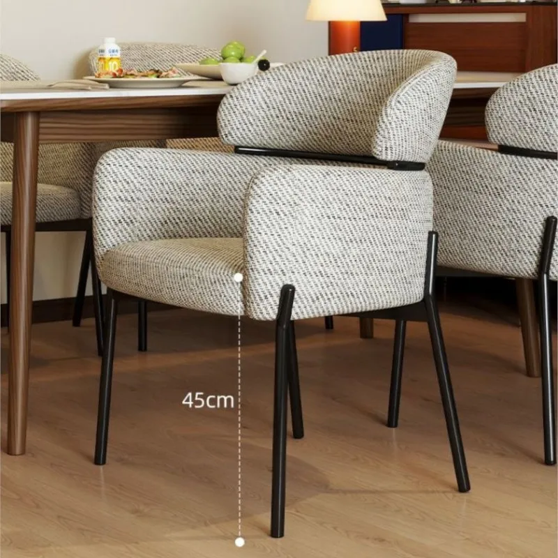 İtalyan Minimalist Yemek Sandalyesi Hafif Lüks Ev Retro Restoran Otel Sandalyesi Hafif Lüks İskandinav Yemek Masası Sırtlıklı Sandalye