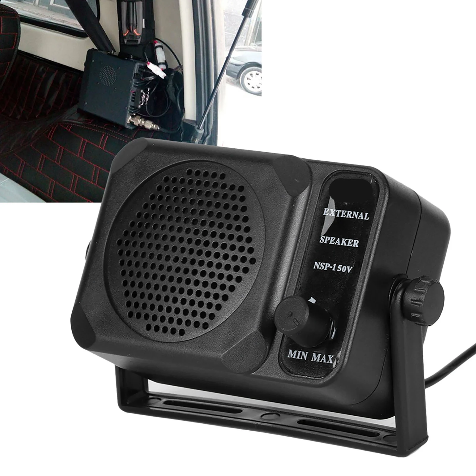 Mini External Speaker Mini External Speaker NSP‑150V 2‑Way Radio CB HF VHF UHF Transceiver Car Accessory Speaker NSP‑150V