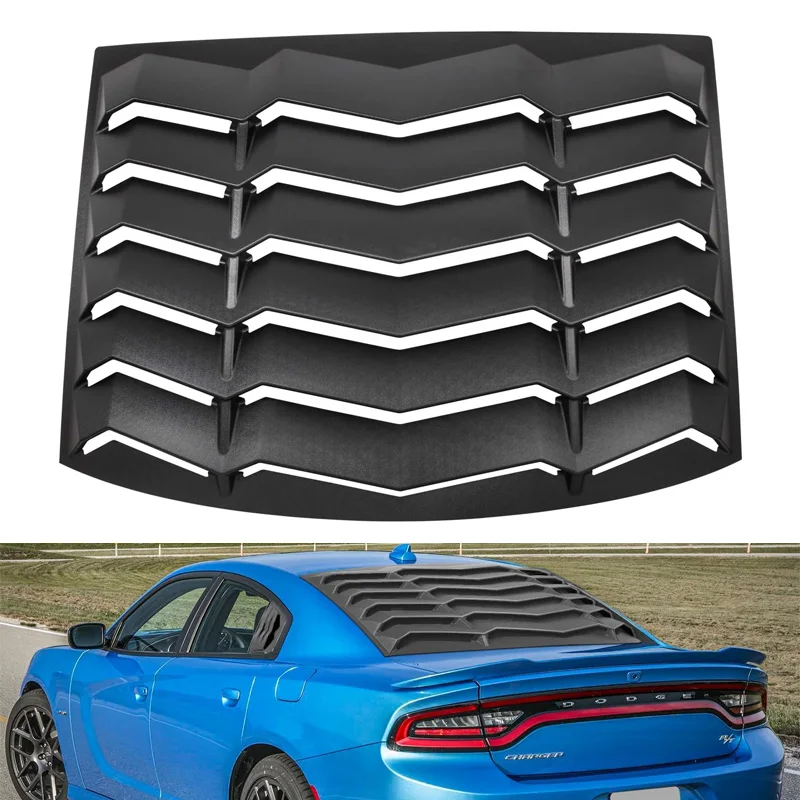 Rear Window Louver Cover Compatible with 2011-2023 Dodge Charger SXT/GT/RT/RT Scat Pack/Scat Pack Widebody/SRT Hellcat Widebody