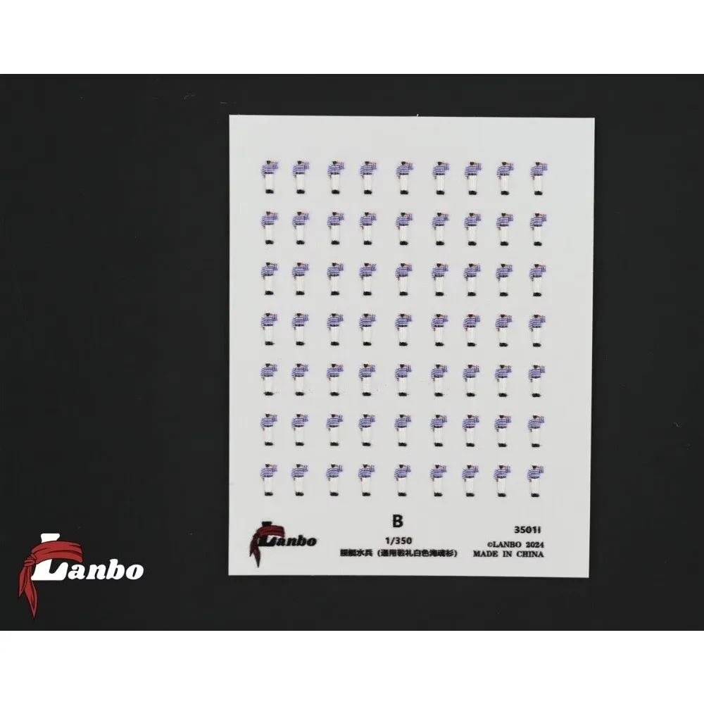 Lanbo 모델 3D 인쇄 3501I 1/350 해군 선원 (범용 인사 흰색 바다 정신 셔츠) 모델 구축 키트 용