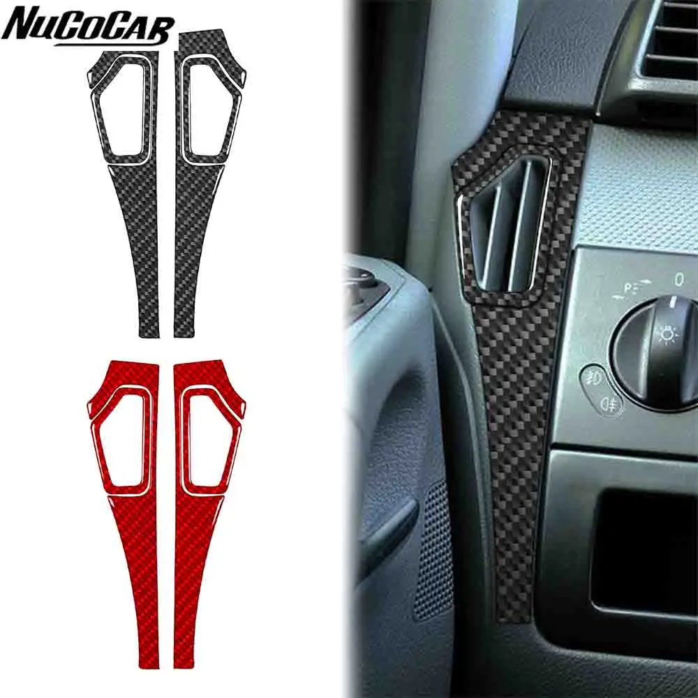 For Mercedes-Benz Vito W639 2006-2014 Carbon Fiber Dashboard Defroster Air Vent Panel Car Accessories inside Decorative Stickers