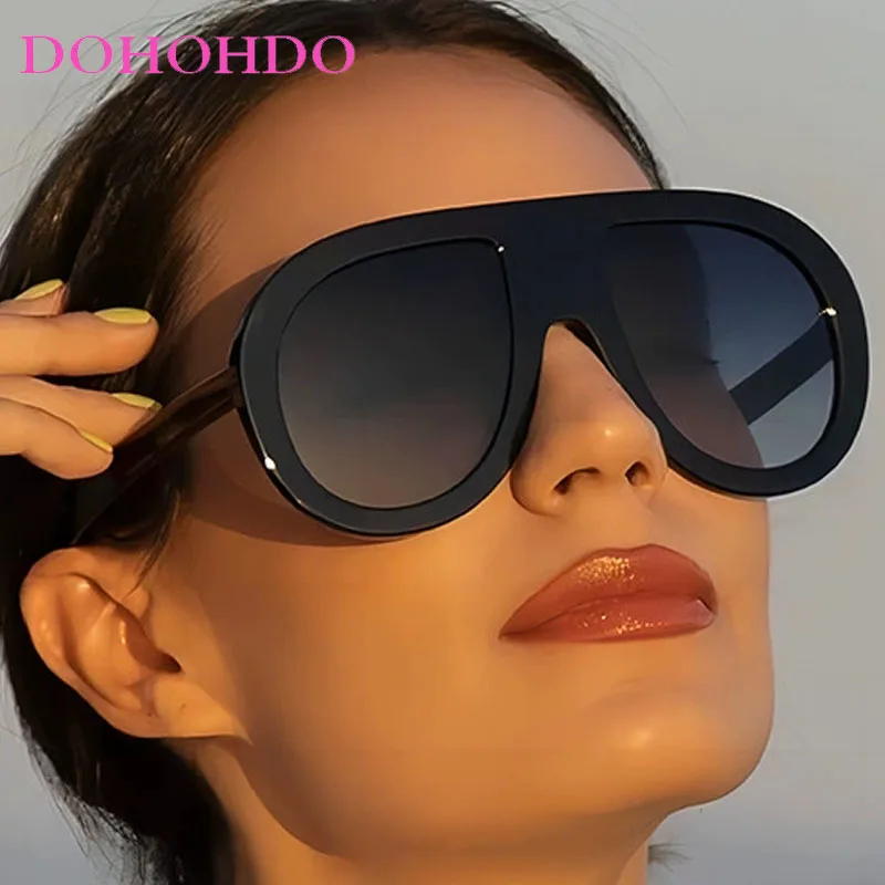 

Classic Vintage Oversized Frame Pilot Women Sunglasses Luxury Brand Design Punk Men Sunglass Outdoor Drive Travel Goggles UV400
