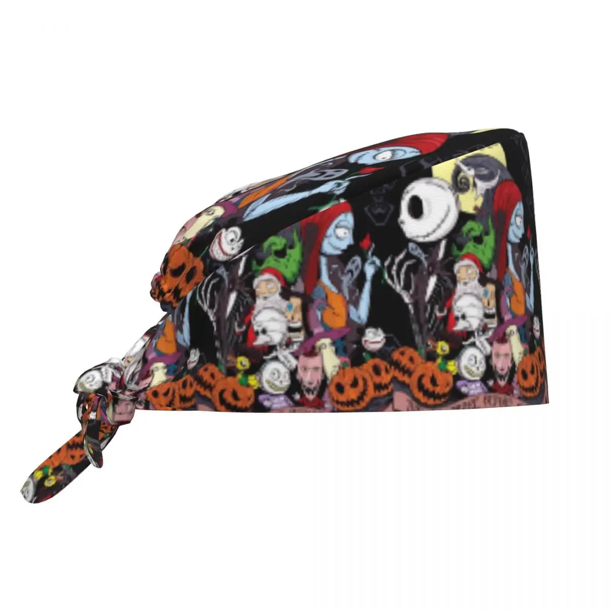 

Custom The Nightmare Before Christmas Working Cap Surgical Hats Jack And Sally Operating Room Cap Operator Hats Lab Works Hat