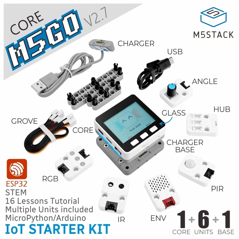 

M5Stack M5GO IoT Starter Kit V2.7 IoT Beginner Development Kit