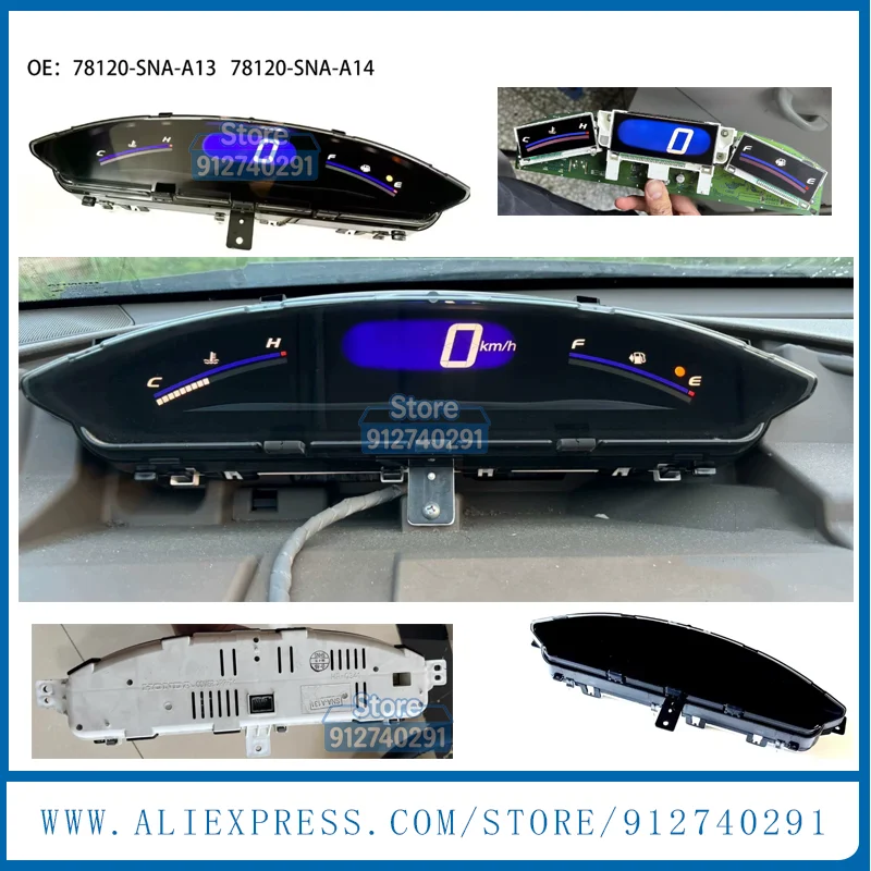 LCD Display Screen For 8th Car Speedometer  Gauge Generation HondaCivic 2006-2011 Speedometer Upper Dash Display 78120-SNA-A14