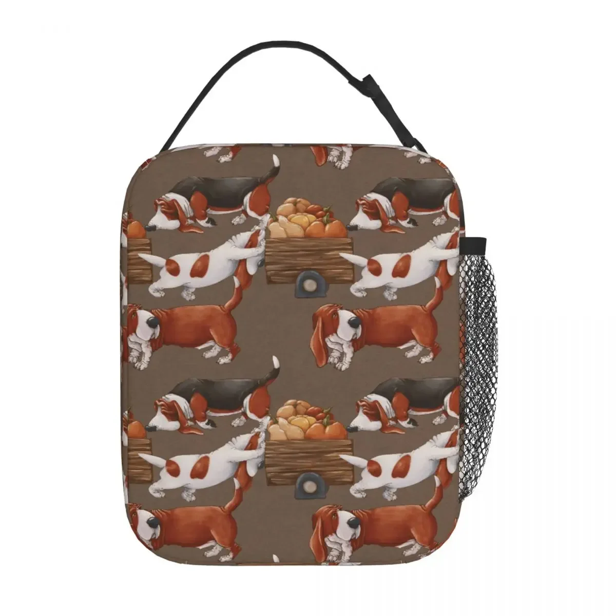 Lunch Boxes Autumn Fall Basset Hound Dog Accessories Food Box Causal Cooler Thermal Lunch Box For Picnic